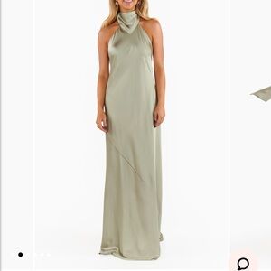 Show Me Your MuMu Green Halter Maxi Dress